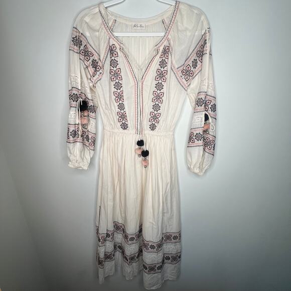 Love Shack Fancy Isla Embroidered Midi Dress Size XS - Picture 4 of 7